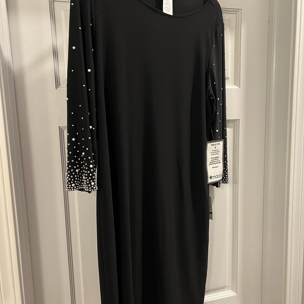 NWT Black Sequin Embellished Sheath Dress